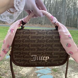 Juicy Couture Drama Queen Flap Cross Body Hand Bag With Bag Scarf